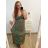 Damen Lang Kurzarm Kleid (S / M ONE SIZE) FRENCH FASHION FMB21008 XL/2XL Gold