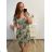 Damen Lang Kurzarm Kleid (S / M ONE SIZE) FRENCH FASHION FMB21008