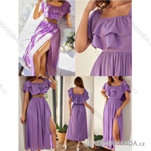 Carmen Sommer Sommer Schulterkleid (UNI S / M) ITALIENISCHE MODE IMM20628