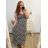 Damen Lang Kurzarm Kleid (S / M ONE SIZE) FRENCH FASHION FMB21008 XL/2XL Gold