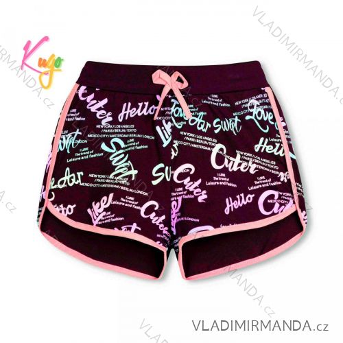 Kraťas Shorts mit Pailletten Baby Teenager Mädchen (98-128) KUGO K627