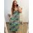 Damen Lang Kurzarm Kleid (S / M ONE SIZE) FRENCH FASHION FMB21008 L/XL gelb