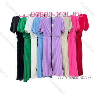 Kurzärmliges Sommerkleid mit Fliege für Damen (S/M/L ONE SIZE) ITALIAN FASHION IM423MOTYL