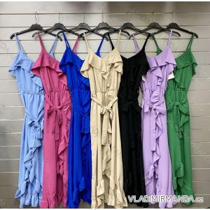 Langes Sommerkleid für Damen mit Trägern (S/M EINHEITSGRÖSSE) ITALIAN FASHION IMWGS232026