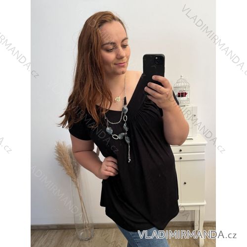 Tunika kurzarm frauen oversized (4XL / 5XL ONE SIZE) ITALIAN FASHION IM422330