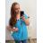 Tunika kurzarm frauen oversized (4XL / 5XL ONE SIZE) ITALIAN FASHION IM422330 3xl / 4xl weiß