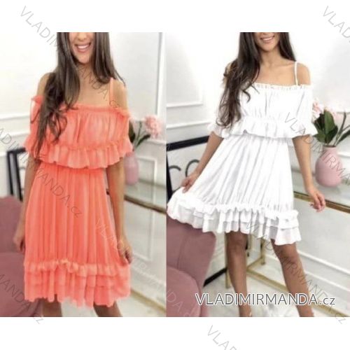 Sommerkleid aus Chiffon mit Trägern für Damen (Einheitsgröße S/M) ITALIAN FASHION IMWPO232047