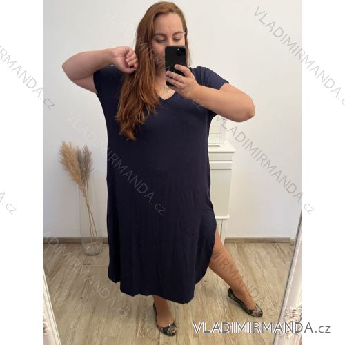 (div)(p)Kleid kurzarm übergroße (uni XL-2XL) ITALIENISCHE MODE IM420023(/p)(/div) 3xl / 4xl schwarz