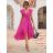 Elegantes ärmelloses Sommerkleid für Damen (Einheitsgröße S/M) ITALIAN FASHION IMD22351 rosa S/M