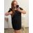 Kleid mit Tasche, Kurzarm, Damen, Übergröße (2XL/3XL ONE SIZE) ITALIAN FASHION IM423064/DUR rot