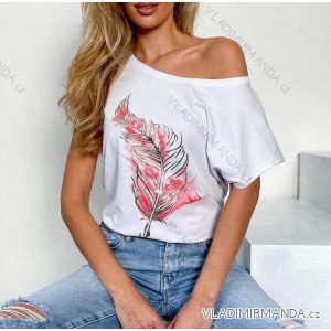 Sommer-Oversize-Kurzarm-T-Shirt für Damen (S/M EINHEITSGRÖSSE) ITALIAN FASHION IMC23277