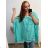 Tunika s přívěškem dlouhý rukáv dámská nadrozměr (XL/2XL ONE SIZE) ITALSKÁ MÓDA IM322469 4XL / 5XL weiß