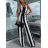 Damen-Overall mit Streifen, lang, elegant, trägerlos (Einheitsgröße S/M) ITALIAN FASHION IMWE232078