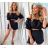Sommer-Musselin-Rock und Hemd-Set mit langen Ärmeln für Damen (S/M ONE SIZE) ITALIAN FASHION IMWY23097