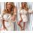 Sommer-Musselin-Rock und Hemd-Set mit langen Ärmeln für Damen (S/M ONE SIZE) ITALIAN FASHION IMWY23097
