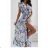 Sommer Kurzarm Sommerkleid (S / M ONE SIZE) ITALIENISCHE MODE IMWY21019