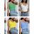 Sommer-Tanktop für Damen mit mit Spitze gefütterten Trägern (S/M EINHEITSGRÖSSE) ITALIAN FASHION IMWB23159