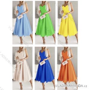 Langes Chiffon-Sommerkleid für Damen (S / M ONE SIZE) ITALIAN FASHION IMWB222509