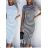 Kurzärmliges Sommerkleid für Damen (S / M ONE SIZE) ITALIAN FASHION IMWB22017