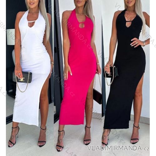 Langes, elegantes, ärmelloses Damenkleid (Einheitsgröße S/M) ITALIAN FASHION IMWE232087