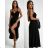 Langes, elegantes Partykleid für Damen mit Trägern (S/M EINHEITSGRÖSSE) ITALIAN FASHION IMWE232089