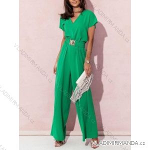 Langer, eleganter Kurzarm-Jumpsuit für Damen (Einheitsgröße S/M) ITALIAN FASHION IMWE232090