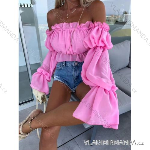 Tunika letní krátký rukáv dámské (S/M/L ONE SIZE) ITALSKÁ MÓDA IMWE231546