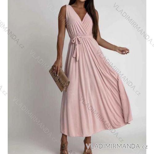 Langes, elegantes, ärmelloses Partykleid für Damen (Einheitsgröße S/M) ITALIAN FASHION IMWE232099