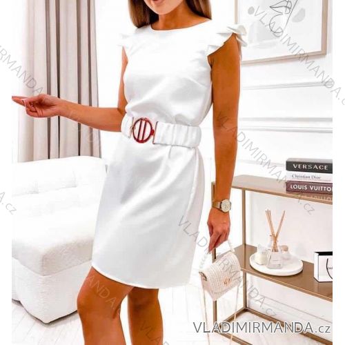 Langes Chiffon-Kurzarmkleid für Damen (S/M ONE SIZE) ITALIAN FASHION IMWGM23456