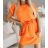 Langes Chiffon-Kurzarmkleid für Damen (S/M ONE SIZE) ITALIAN FASHION IMWGM23456