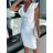 Langes Chiffon-Kurzarmkleid für Damen (S/M ONE SIZE) ITALIAN FASHION IMWGM23456