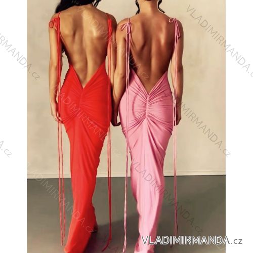 Langes, elegantes Partykleid für Damen mit Trägern (S/M EINHEITSGRÖSSE) ITALIAN FASHION IMWE232107