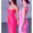 Langes, elegantes Partykleid für Damen mit Trägern (S/M EINHEITSGRÖSSE) ITALIAN FASHION IMWE232107