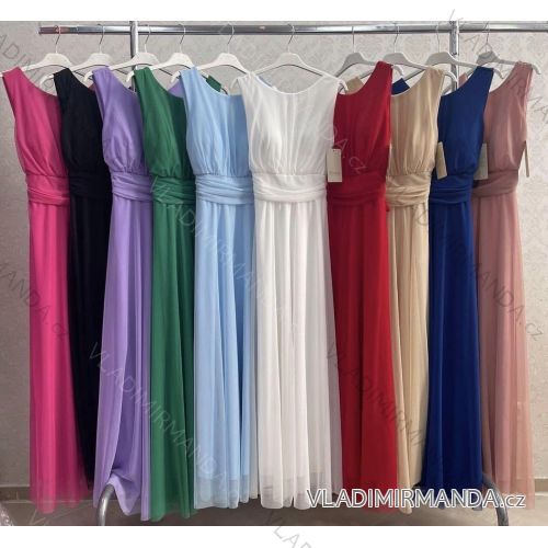 Elegantes, langes, ärmelloses Sommerkleid für Damen (Einheitsgröße S/M) ITALIAN FASHION IMWKK232172