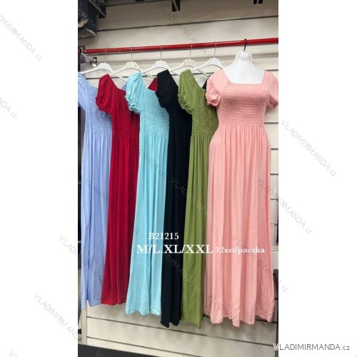 Sommerkleid Carmen aus Musselin für Damen (Einheitsgröße S/M) ITALIAN FASHION IMWE231506