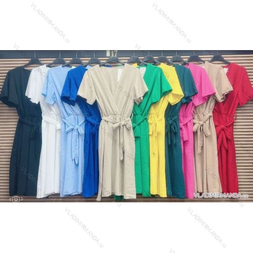 Sommerkleid mit kurzen Ärmeln für Damen (Einheitsgröße S/M) ITALIAN FASHION IMWGM232183