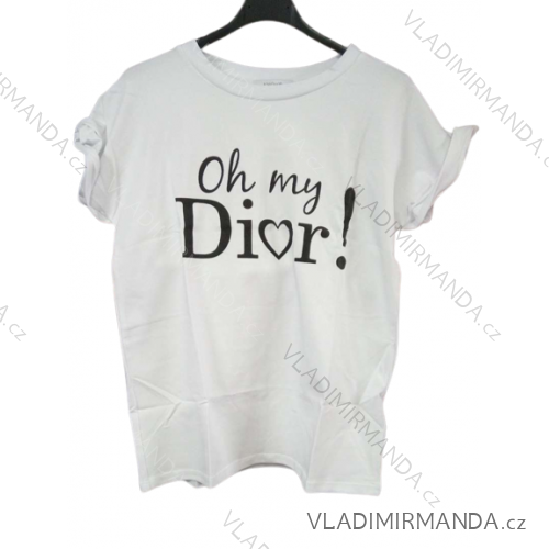 T-Shirt Kurzarm Frauen (Uni s / m) polnische Mode PMK20011 <p>Weiß</p>