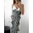 Šaty košilové dlouhý rukáv dámské (S/M ONE SIZE) ITALSKÁ MODA IMB23H03 M / L schwarz