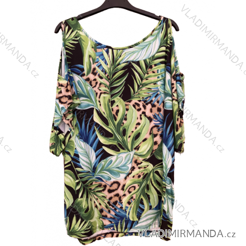 Tunika halenka oversize icecool 3/4 rukáv dámská (uni S/M/L) ITALSKá MóDA IMM22183 M / L grün