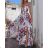 Langes Chiffon-Sommerkleid für Damen (S / M ONE SIZE) ITALIAN FASHION IMWB222509