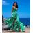 Langes Chiffon-Sommerkleid für Damen (S / M ONE SIZE) ITALIAN FASHION IMWB222509