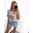 Sommer-Icecool-Kurzarm-Tunika für Damen (S/M Einheitsgröße) ITALIAN FASHION IMM23M2929