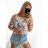 Sommer-Icecool-Kurzarm-Tunika für Damen (S/M Einheitsgröße) ITALIAN FASHION IMM23M2929