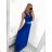 Langes, elegantes, ärmelloses Partykleid für Damen (S/M EINHEITSGRÖSSE) ITALIAN FASHION IMPSH223598/DU Rot