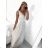Langes Partykleid für Damen mit Trägern (S/M EINHEITSGRÖSSE) ITALIAN FASHION IMPSH243677 Beige S/M