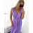 Langes Partykleid für Damen mit Trägern (S/M EINHEITSGRÖSSE) ITALIAN FASHION IMPSH243677 Beige S/M