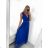 Langes Partykleid für Damen mit Trägern (S/M EINHEITSGRÖSSE) ITALIAN FASHION IMPSH243677 Beige S/M