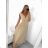 Šaty dlouhé společenské na ramínka dámské (S/M ONE SIZE) ITALSKÁ MÓDA IMPSH223677/DR S/M Burgund