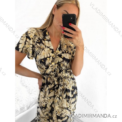 Sommerkleid Carmen aus Musselin für Damen (Einheitsgröße S/M) ITALIAN FASHION FMPZM23A081-13 L/XL světle béžová