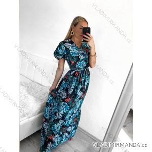 Damen-Sommerkleid mit langen Ärmeln (S/M, L/XL Einheitsgröße) VISKOSE AINUOSI FRENCH FASHION FMPZM23A081-6
